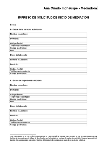 Tema 6 Sesión 2 / Impreso solicitud de mediación / Ana Criado 