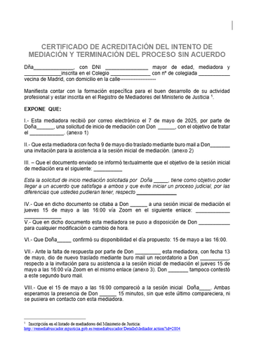 Tema 6 Sesión 2 / CERTIFICADO REQUISITO DE PROCEDIBILIDAD / Ana Criado